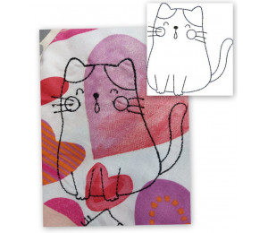Stickdatei - Cute Doodle Cat 5 Appli